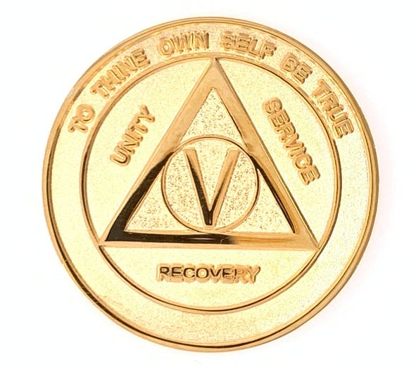 AA Gold Plate Anniversary Medallion - Click Image to Close